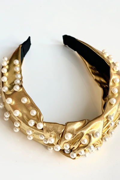 Gold and Pearl Headband