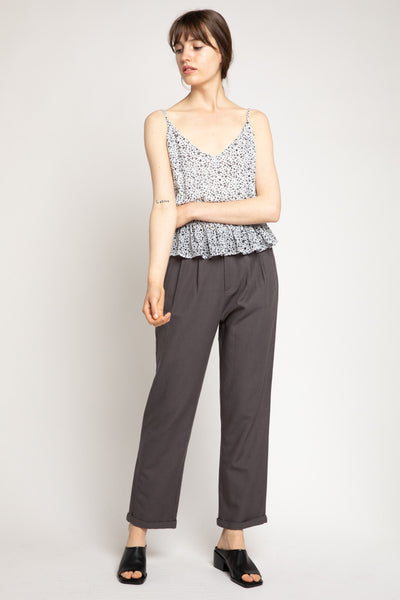Front Pleat Tapered Pant