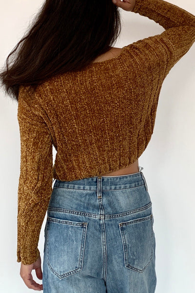 Crop It Sweater, Amber